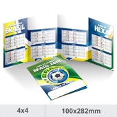 5.000 Tabelas da Copa - 100x282mm Couch� - 90g - 4x4 Dobra Central